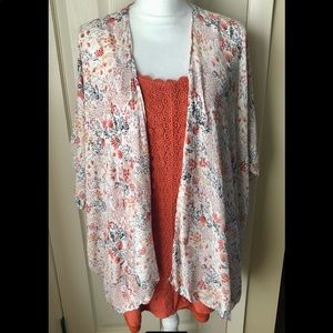Dress by Blue Rain, size Small and Forever 21 Floral Kimono Size Medium